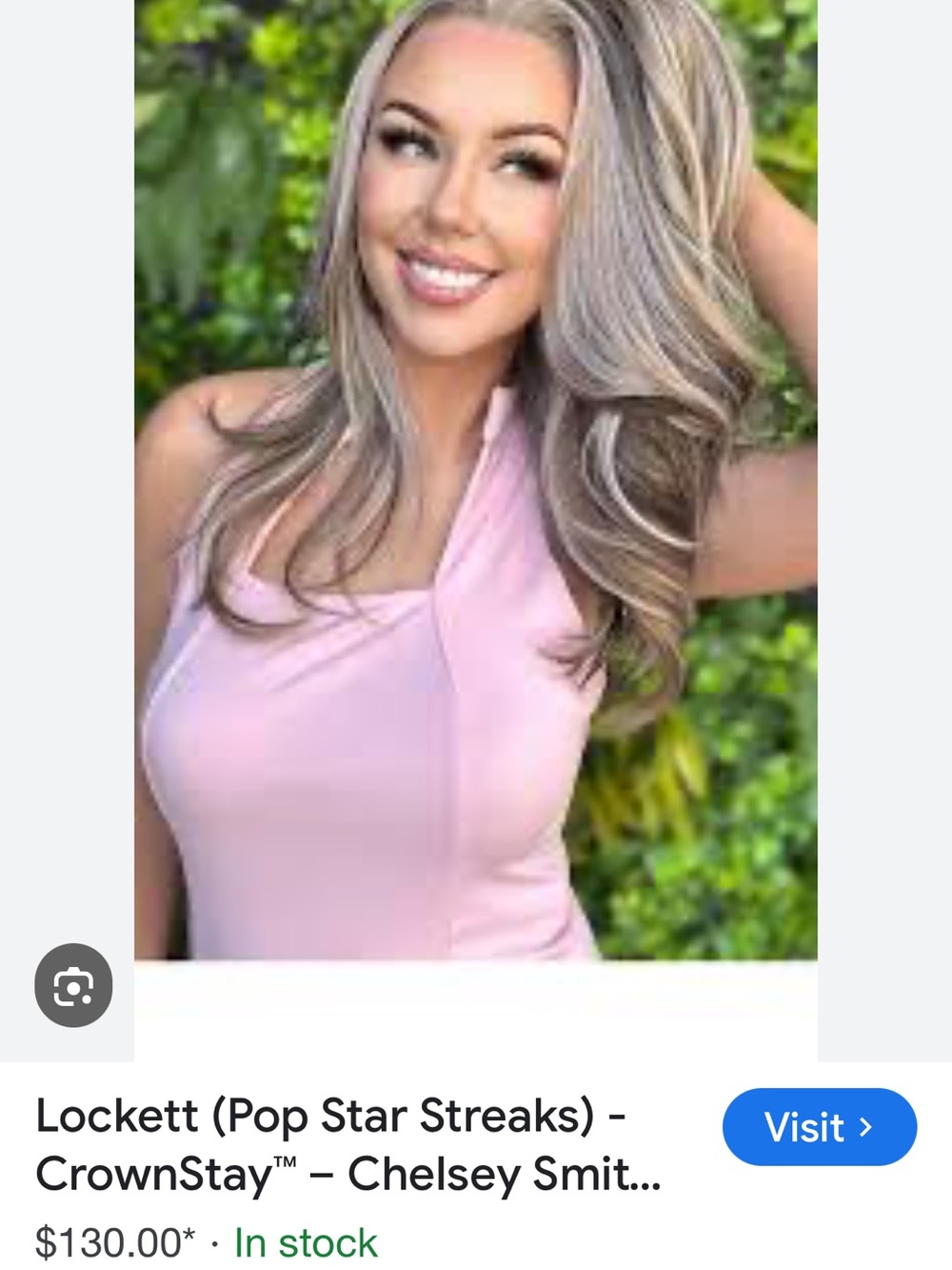 CrownStay Lockett Pop Star Streaks Women's Wig - Ash Blonde with Highlights